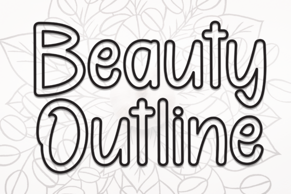 Beauty Outline: A Fresh Display Font for Handmade Creations