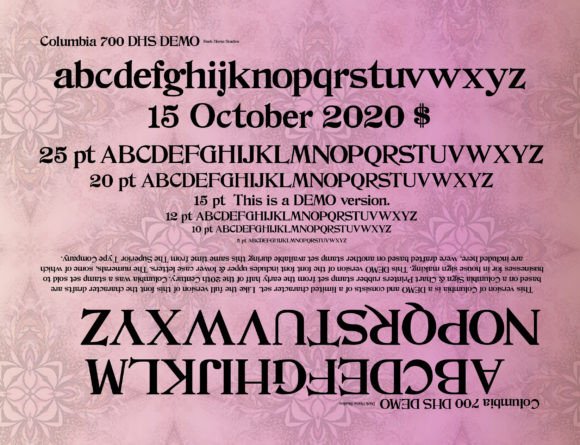Columbia 700 Dhs Demo: A Timeless Font for Branding