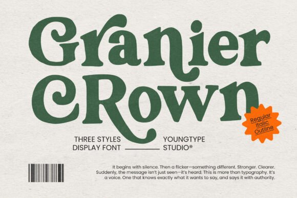Granier Crown: A Bold Display Font for Modern Campaigns