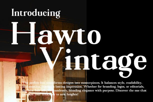 Hawto Vintage Serif Font for Web Design