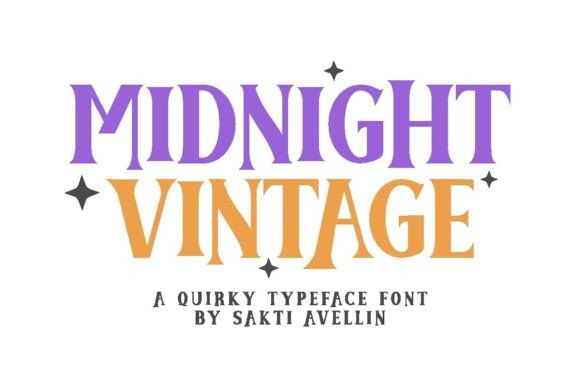 Midnight Vintage Font for Editorial Design
