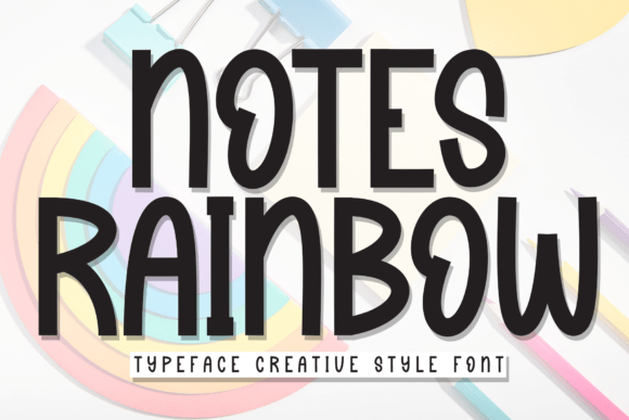 Notes Rainbow: A Handwritten Display Font for Crafters and Creators