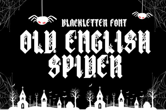 Old English Spider Font for Web Design