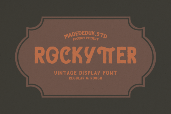 Rockytter: A Vintage Display Font for Handmade Creations