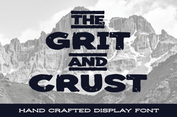 The Grit and Crust – A Bold Display Font for Visual Impact