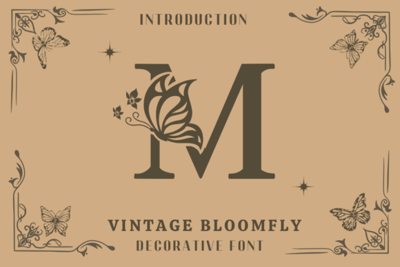 Vintage Bloomfly: A Decorative Font That Elevates Digital Branding