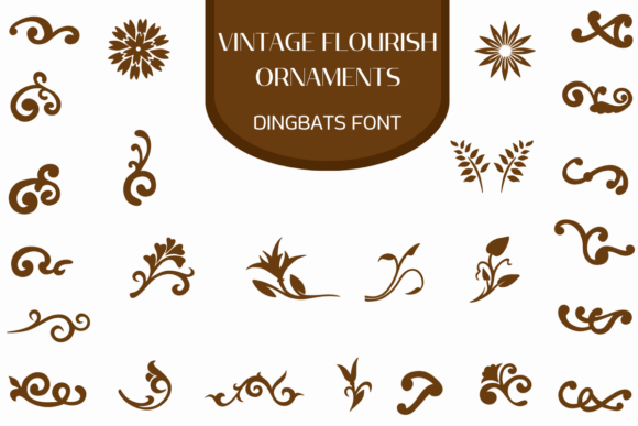 Vintage Flourish Ornaments Font for Handmade Creations