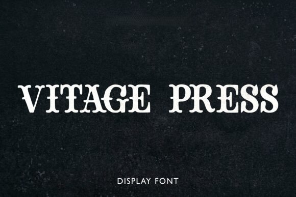 Vintage Press: A Timeless Display Font for Web Design