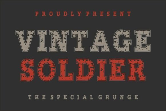 Vintage Soldier Font for Editorial Design